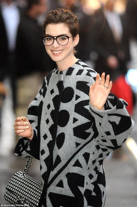 geeky chic anne wore her thick glasses to the show because she said it was too early to wear