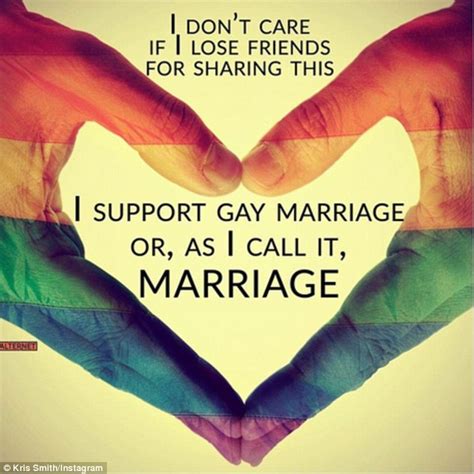 Kris Smith Shows Support For Same Sex Marriage In Instagram Post