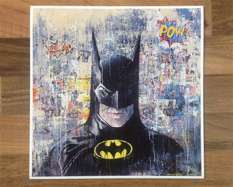 Batman Painting Art Print Giclee Print On Canvas Acrylic