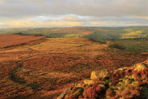 Hathersage Moor From Higger Tor Sunrise In Autumn Peak District