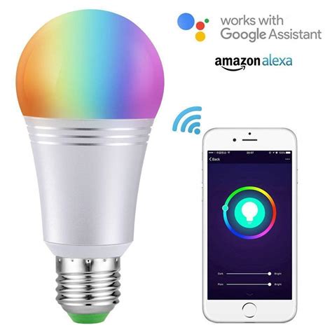 Wi Fi Smart Led Light Bulb Lamp 7w E27 60w Equivalent Dimmable
