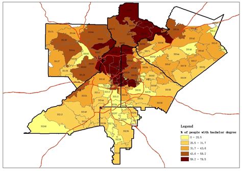 Atlanta Georgia Zip Code Map