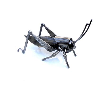 Metal Sculpture Grasshopper Insect Figurine Welded Insect Etsy