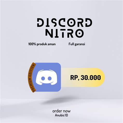 Jual Discord Nitro 3 Bulan Discord Nitro 3 Bulan Anubis Id Vcgamers