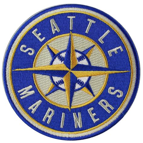 Seattle Mariners Blue Yellow Compass Logo Sleeve Jersey Patch 2015