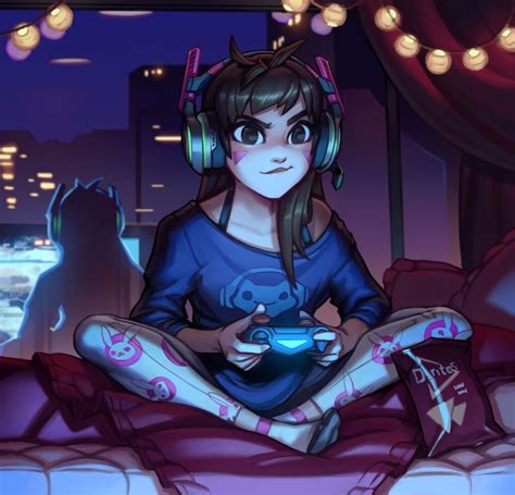 Thecomicninja Gamer Girl By Kienan Lafferty Overwatch Fan Art Gamers Anime Overwatch