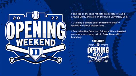 Duke Baseball Opening Weekend Logo 2022 On Behance
