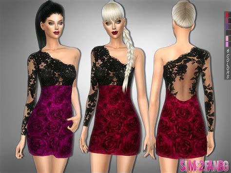 Sims 4 Ccs The Best Rose Dress By Sims2fanbg Rosenkleid Kleider