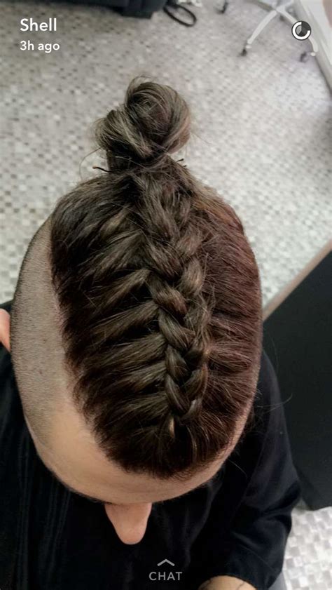 Man Braid Undercut Top Knot Ig Mikedugg Hair Styles Long Hair