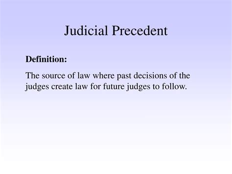 Ppt Judicial Precedent Powerpoint Presentation Free Download Id973671