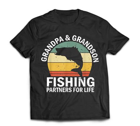Fisherman Grandpa And Grandson Fishing Partners For Life T Shirt