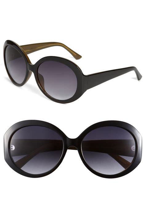 halogen® large round frame sunglasses nordstrom