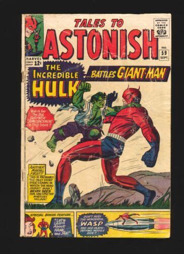 Tales To Astonish 59 Giant Man Vs Hulk Fairgood Cond 4598826244