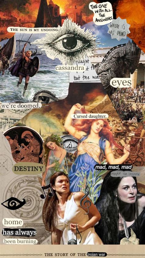 The Collage Is Made Up Of Many Different Images And Words Including An Eye