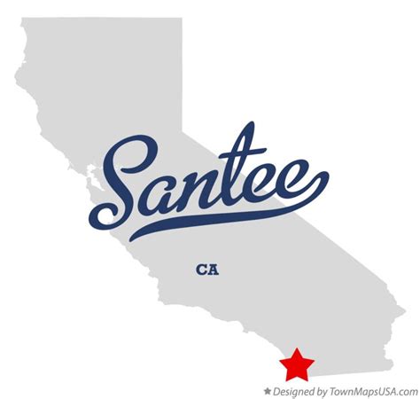 Map Of Santee Ca California