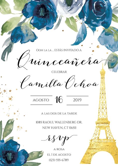 quinceanera invitation templates in spanish