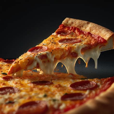 Premium Ai Image Aesthetic Dripping Tasty Pizza Slice Generative Ai