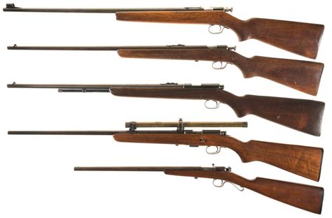 Collectors Lot Of Five Winchester Bolt Action Long Guns A Winchester
