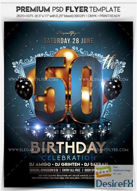 Download 50th Birthday Party V1 2018 Flyer Psd Template Facebook