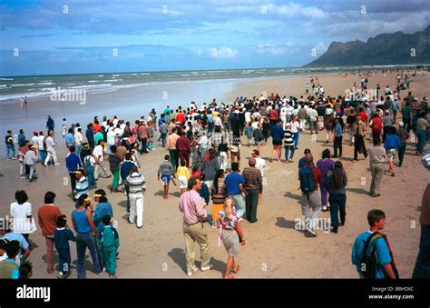 The Strand Cape Town South Africa 1989 Water Sand Beach Coloured People