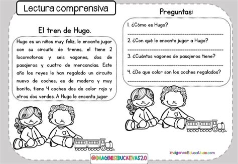 FICHAS DE COMPRENSIÓN LECTORA PARA NIÑOS Imagenes Educativas Comics