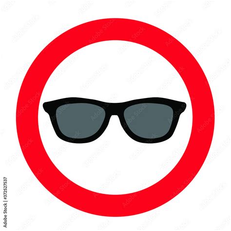 No Glasses Cap Do Not Wear Cap Remove Before Enter Sign Ban Or Stop