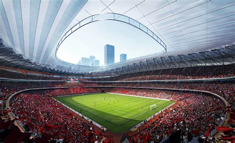 Zaha Hadid Architects Design 60000 Seat Xian International Football