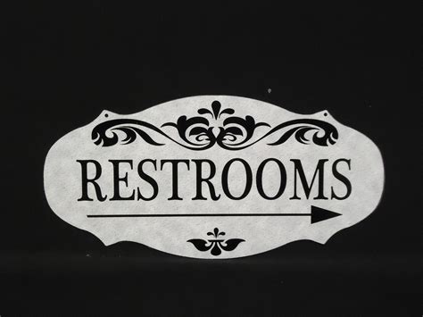 Custom Made Classy Restroom Sign