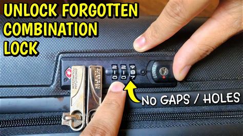 How To Unlock Forgotten Combination Lock Password Open Tsa 007