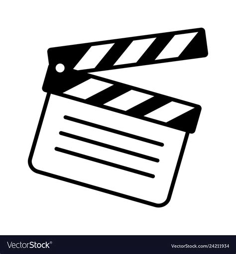 Film Clapperboard Icon Royalty Free Vector Image