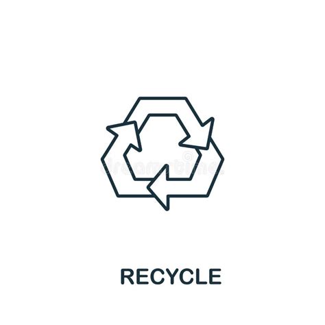 Recycle Icon From Clean Energy Collection Simple Line Element Recycle