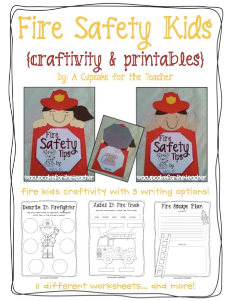 Fire Safety Kids Craftivity And Printables Plus A Freebie A Cupcake