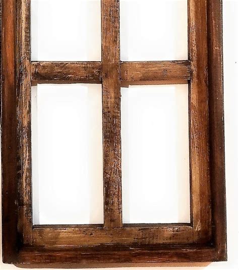 Farmhouse Wooden Wall Windows Set Of 2 Wood Window Frame Chariot Gard
