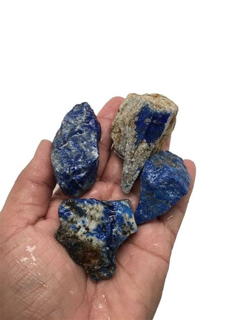 2093 Grams 4pcs Natural Rough Lapis Lazuli Crystal Mineral
