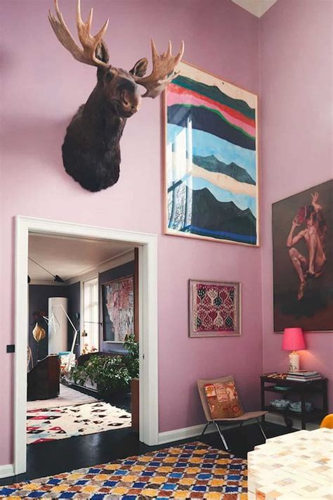 7 Home Décor Ideas For Your Living Room Maximalist Decor Lilac Wall
