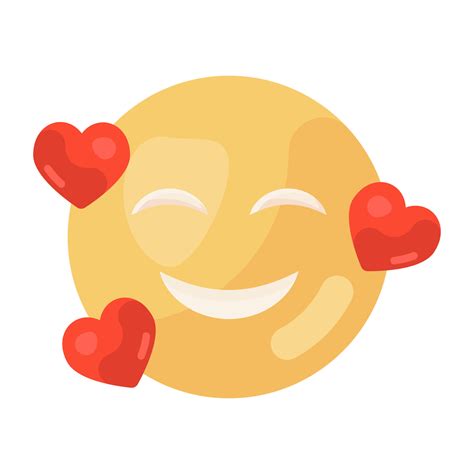 Romantic Love Sticker Flat Icon Of Heart Emoji 6747467 Vector Art At