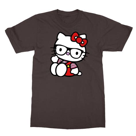 hello kitty nerd glasses men s t shirt ebay