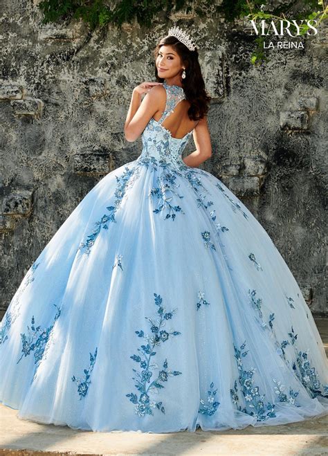 Floral Embroidered Quinceañera Dress Marys Bridal Style Mq2102