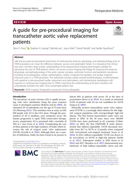Pdf A Guide For Pre Procedural Imaging For Transcatheter Aortic Valve