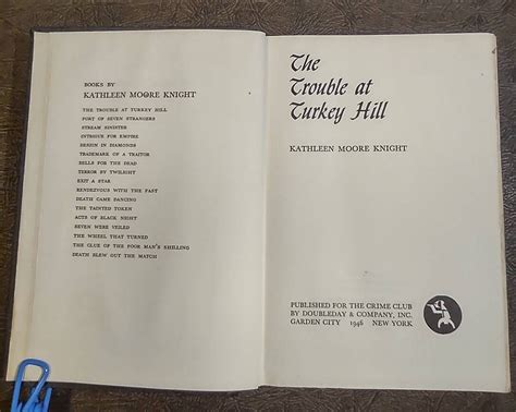 1946the Trouble At Turkey Hill By Kathleen Moore Knight Crime Etsy