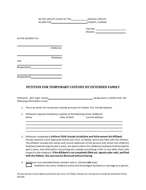 40 Printable Temporary Guardianship Forms All States Images And