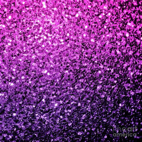 Purple Pink Ombre Faux Shiny Glitter Sparkles Digital Art By Pl Design