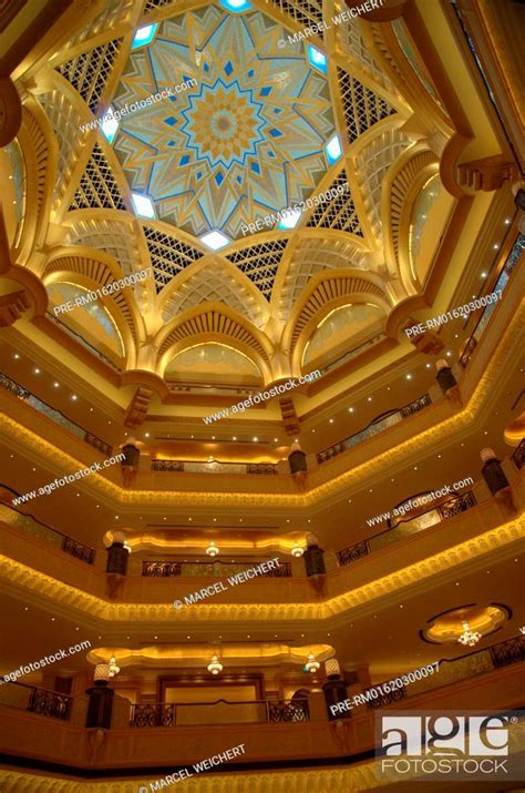 Interior View Of Emirates Palace Hotel Abu Dhabi United Arab Emirates