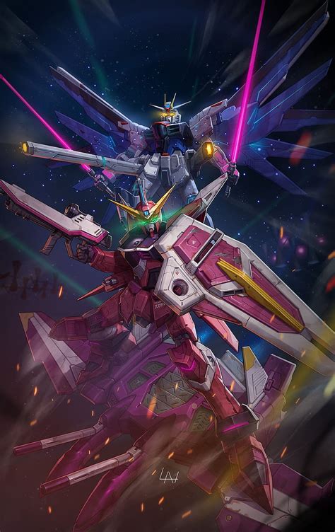 ArtStation DOM X JUSTICE Gundam Fans Art Lan Gundam Gundam