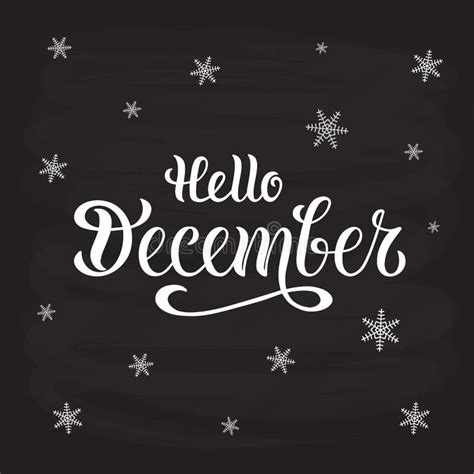 Vector Illustration Of Hello December For Typography Poster Logotype