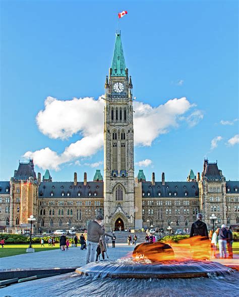 Canada Parliament Building With Centennial Flame Photograph By Ira