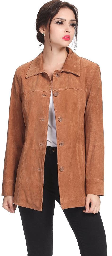 4.1 out of 5 stars. BGSD Women's "Anna" Suede Leather Car Coat - Visuall.co