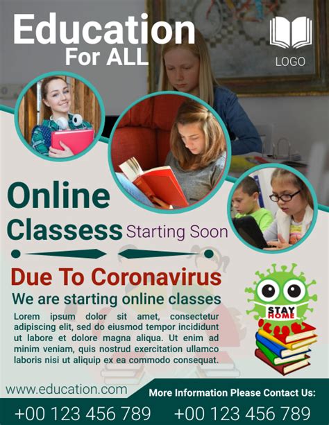 Online Classes Flyer Template Postermywall