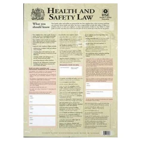 The 2009 poster replaces the version. Health and Safety Law Poster (Hse Law Poster): Amazon.co ...