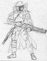 Mandalorian Heavy Gunner Armor Deviantart Kuk Man Coloring Drawings Sketch Template sketch template